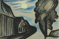1 Werdehausen_Landschaft m. Mond 1946-47 Kunsthalle  Recklinghausen